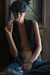 nude women smoking cigars. Photo #6